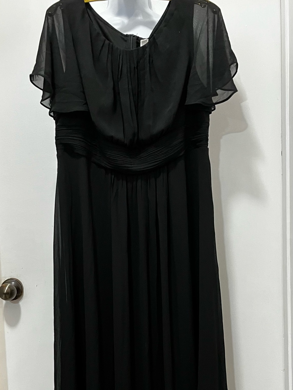 Ever pretty Black Chiffon wedding bridal Dress - Classic Evening Sz16 NWT